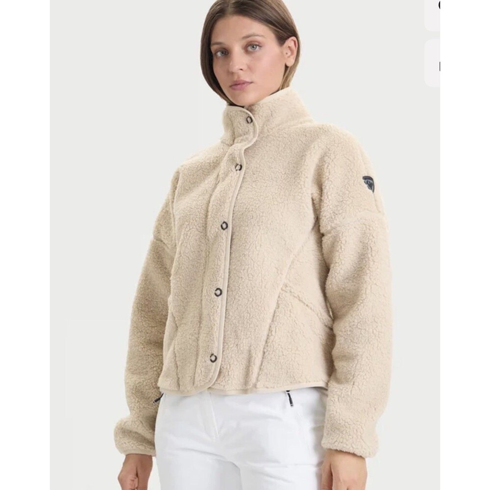 Rossignol Women’s Alltrack Snap Sherpa Jacket Beige Size Small NWT